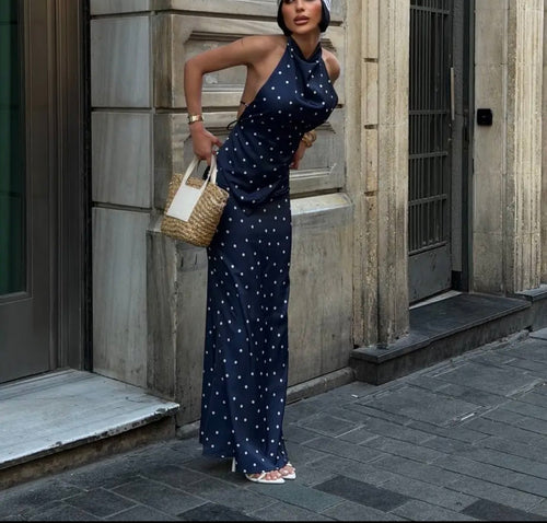 Blue in polka set